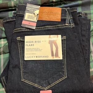 - NWT Lucky Brand high-rise flare Stevie Jean  color: rhode  size 6